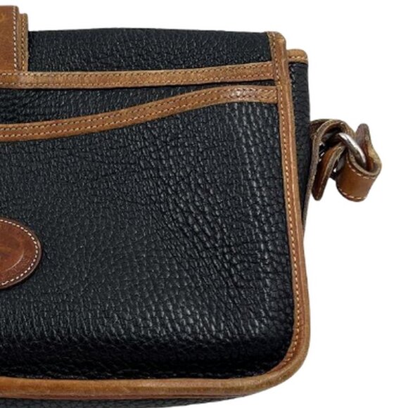Dooney & Bourke Black Brown All Weather Leather Equestrian Shoulder Bag - Picture 8 of 16